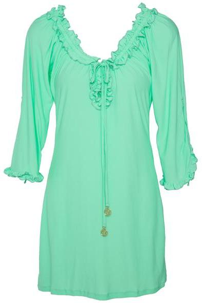 Luli Fama Cosita Buena Ruffle V-Neck Dress