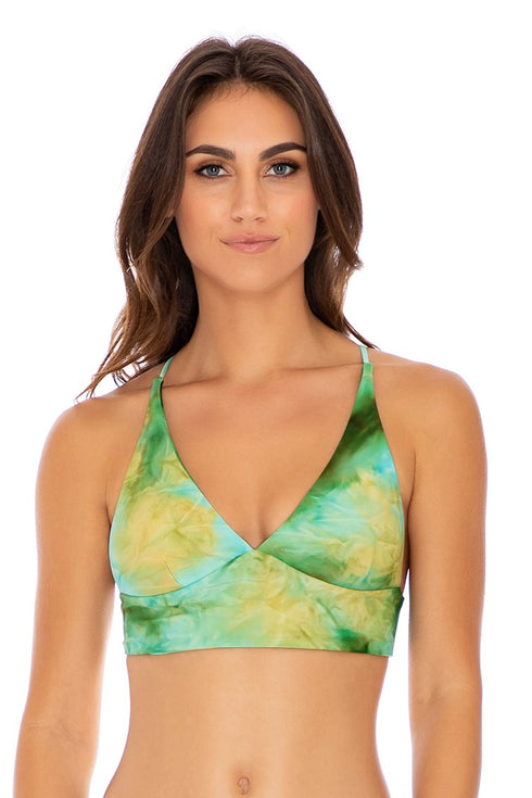 Luli Fama Off Duty Mermaid Cross Back Bustier Top
