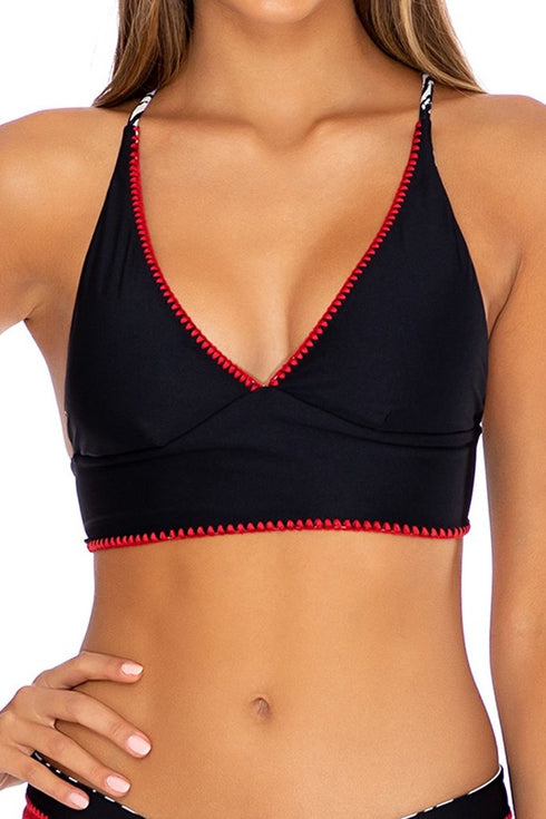 Luli Fama Jungle Queen CROSS BACK BUSTIER TOP