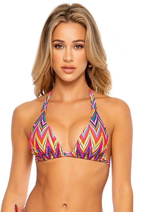 Luli Fama Rule Breaker Triangle Halter Top