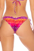 Luli Fama Jeweled Wavey Ruched Back Tie Side Bottom
