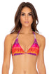 Luli Fama Jeweled Triangle Halter Top