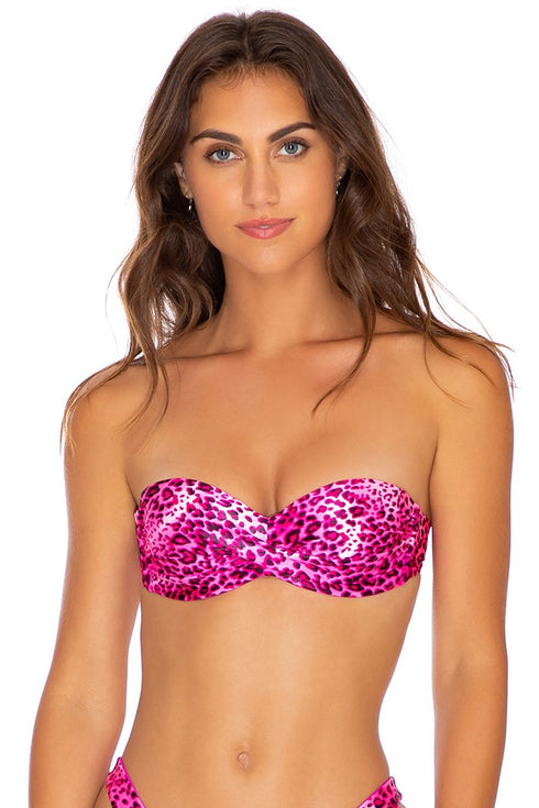 Luli Fama Rockstar Underwire Push Up Bandeau Top