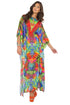 Luli Fama Mundo De Colores Button Front Long Caftan