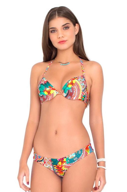 Luli Fama Chasing Waterfalls Seamless Plunge Underwire Push Up Top