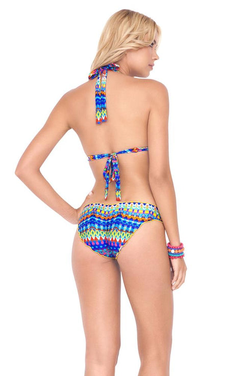 Luli Fama Tribal Beach Full Ruched Back Bottom