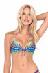 Luli Fama Tribal Beach Molded Push-Up Bandeau Halter Top