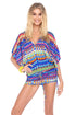 Luli Fama Tribal Beach Cabana V-Neck Dress