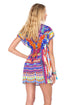 Luli Fama Tribal Beach Cap Sleeve Short Caftan