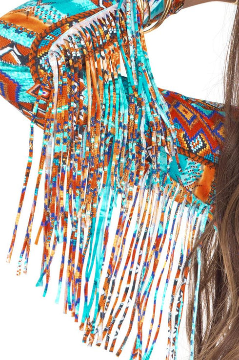 Luli Fama Wild & Free Long Sleeve Crop Top