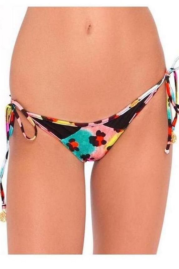 Luli Fama Salty Skin Mesh Cutout Seamless Brazilian Ruched Back Bottom