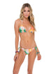 Luli Fama Sol Multicolor Cryst.Wavey Ruched Back Braz.T/S