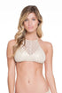 Luli Fama Desert Babe HIGH NECK ILLUSION HALTER TOP