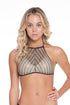 Luli Fama Desert Babe HIGH NECK ILLUSION HALTER TOP