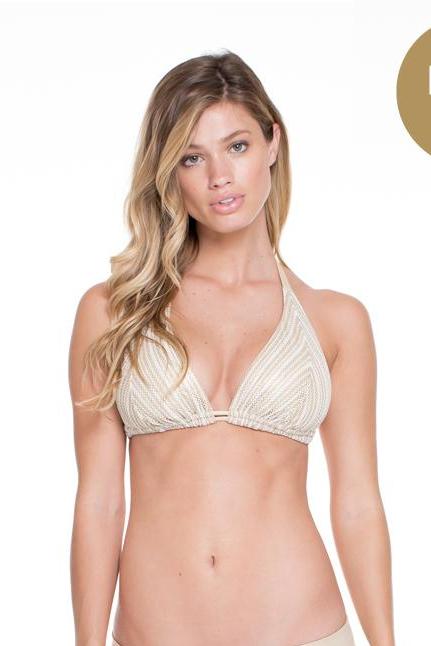 Luli Fama Desert Babe TRAINGLE HALTER TOP