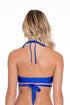 Luli Fama Blue Kiss Cross Over Halter Top