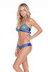 Luli Fama Blue Kiss Cross Over Halter Top