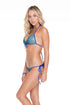 Luli Fama Blue Kiss Molded Push Up Bandeau Halter Top