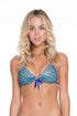 Luli Fama Blue Kiss Molded Push Up Bandeau Halter Top