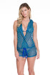 Luli Fama Blue Kiss Hoodie Romper