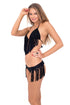 Luli Fama Heart Of A Hippie Weave Fringed Halter Top