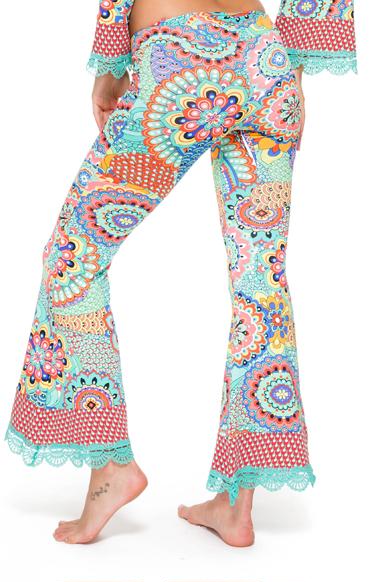 Luli Fama Mariposita Caribeña Bell Sleeve Crop Top