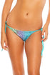 Luli Fama Bling Babe Wavey Ruched Back Full Tie Side Bottom