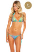 Luli Fama Bling Babe Wavey Ruched Back Full Tie Side Bottom