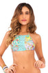 Luli Fama Siren Dance Lace Cut Out Halter Top
