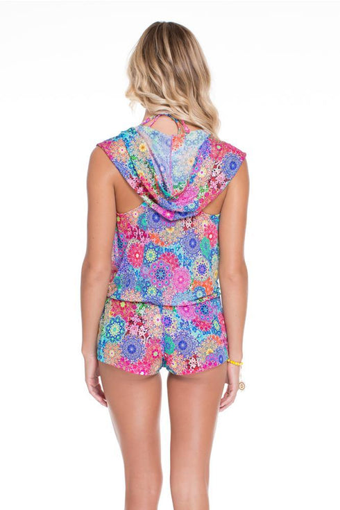 Luli Fama Sunburst Hoodie Romper