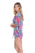 Luli Fama Sunburst Cabana V-Neck Dress