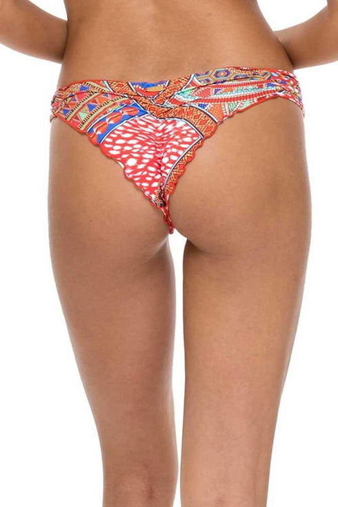 Luli Fama Mandinga STRAPPY BRAZILIAN RUCHED BACK BOTTOM