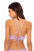 Luli Fama Orillas Del Mar Ribbed Banded X-Back Bikini Top