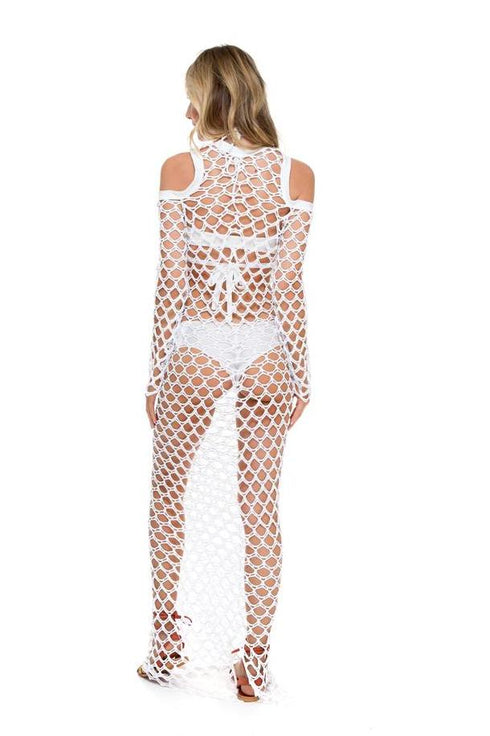 Luli Fama Sailor's Kiss What A Catch Maxi Dress