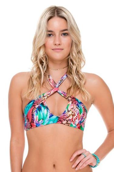 Luli Fama Gorgeous Chaos Twisted Bandeau Top
