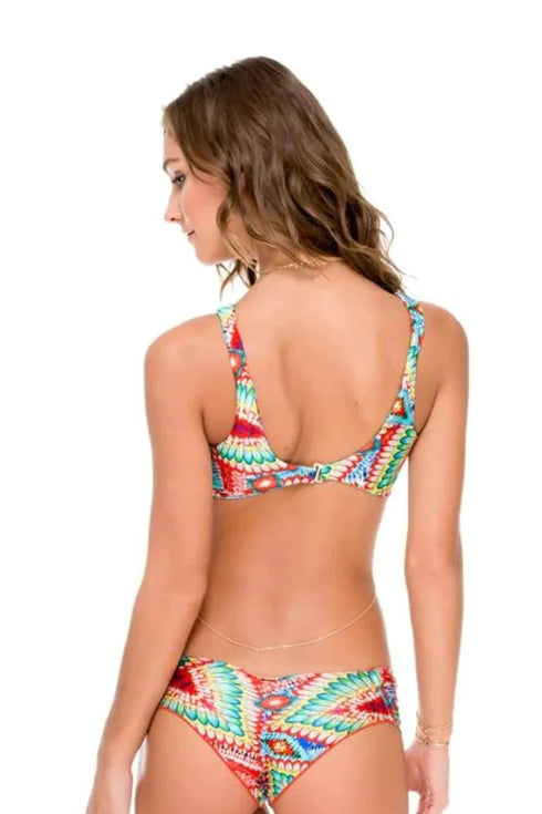 Luli Fama Wild Heart Criss-Cross Reversible Cut Out Top