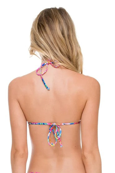 Luli Fama Beautiful Mess Crystallized Wavey Triangle Top