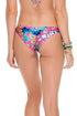 Luli Fama Beautiful Mess Wavey Ruched Back Brazilian Tie Side Bottom