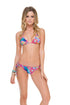 Luli Fama Beautiful Mess Wavey Ruched Back Brazilian Tie Side Bottom