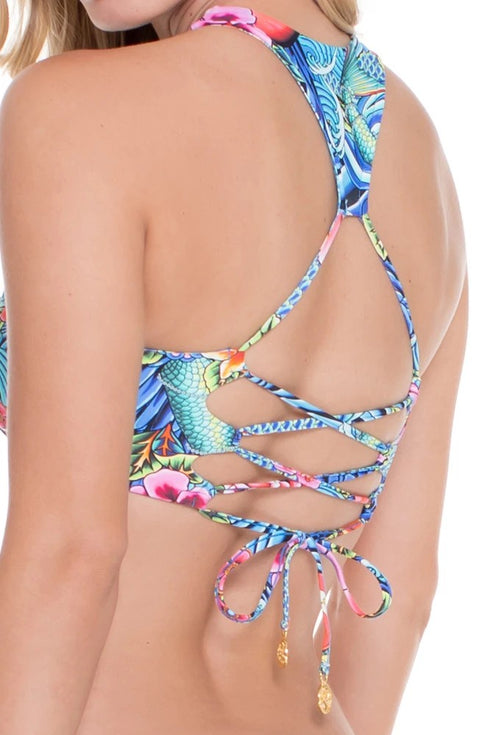 Luli Fama Inked Babe Ink Mesh Reversible Cut Out Top