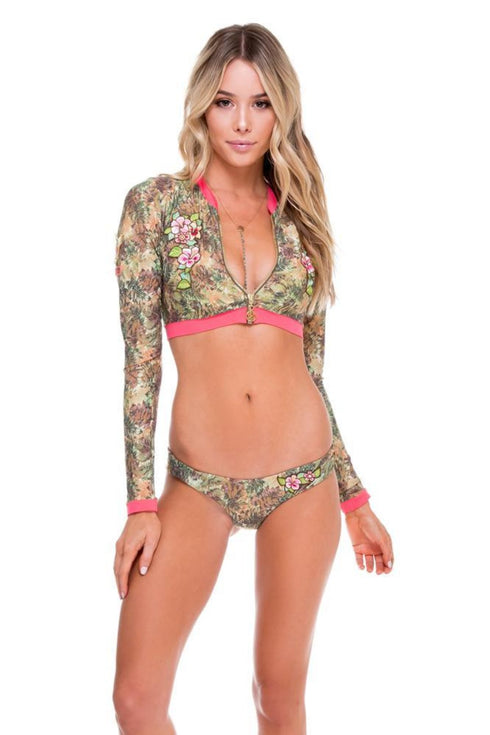 Luli Fama World On Fire Hot Patch Lo Rise Hipster Bottom