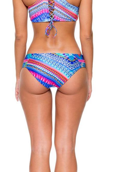 Luli Fama Star Girl Stitched Strapes Reversible Moderate Bottom