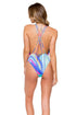 Luli Fama Star Girl Deep V Crossed Back One Piece