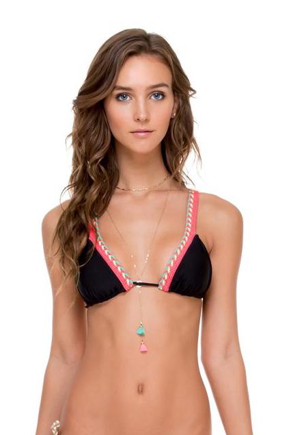 Luli Fama Atrevida Crochet Triangle Top