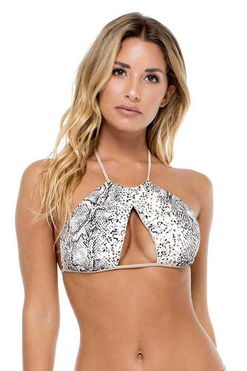 Luli Fama Bombo Isabel Peek-A-Boo High Neck Top