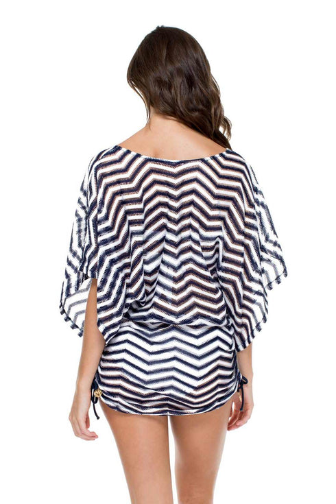 Luli Fama El Malecon Cabana V-Neck Dress