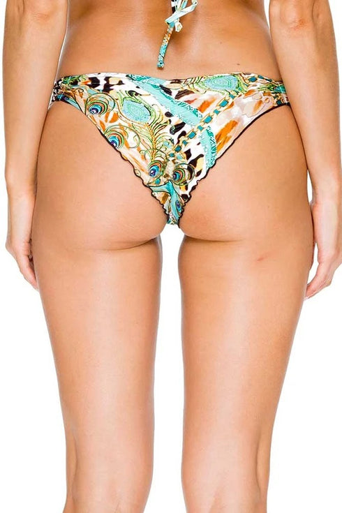 Luli Fama Guantanamera Strappy Brazilian Ruched Back Bottom