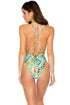 Luli Fama Guantanamera Deep V Reversible Crossed Back One Piece Bodysuit