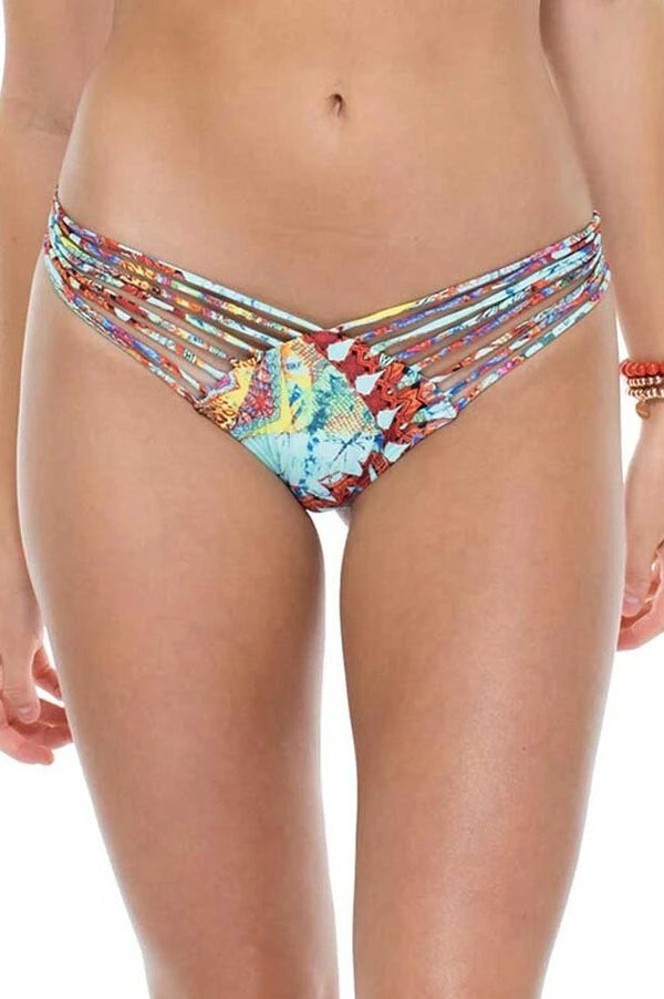 Luli Fama Yemaya Strappy Brazilian Ruched Back Bottom