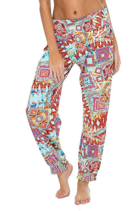 Luli Fama Yemaya Smocked Gipsy Pant